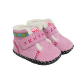 Lined pink slippers - baby