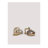 Petit Nord Ruffle Clove Gold Sandal