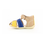 Kickers Bigbazar sandal beige navy yellow