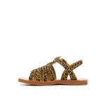 Sandale for girls with strap leopard motif