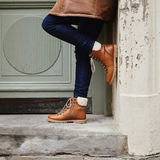 Petit Nord shearling winter boot for women in cognac