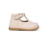 Petit Nord T-Bar scallop cream shoe